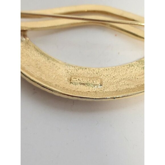 Vintage Mient Gold Tone Abstract‎ Large Brooch Pin - Picture 7 of 9